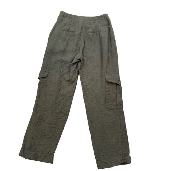 Simply Vera Green Lightweight Pleat Front Cargo Pants Size Small - Picture 7 of 11